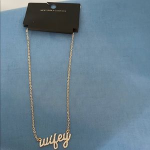 Gold “Wifey” necklace